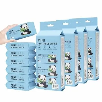 [Apply 20% Coupon] uNest Ultra Soft Mini Baby Wet Wipes | 256 Wipes | Sensitive Skin | Disposable | Hand & Face Cleaning | Travel-Friendly Pack for Babies & Kids | Rs. 239