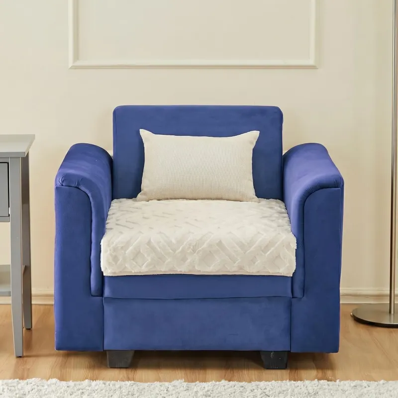 [Apply 3% Coupon] Amazon Basics – Rabbit Fur Make Your Own Sofa Cover |70cm x 70cm| Microfiber Sofa Slipcover | 350 GSM (Beige, 1 Seater) Rs. 285