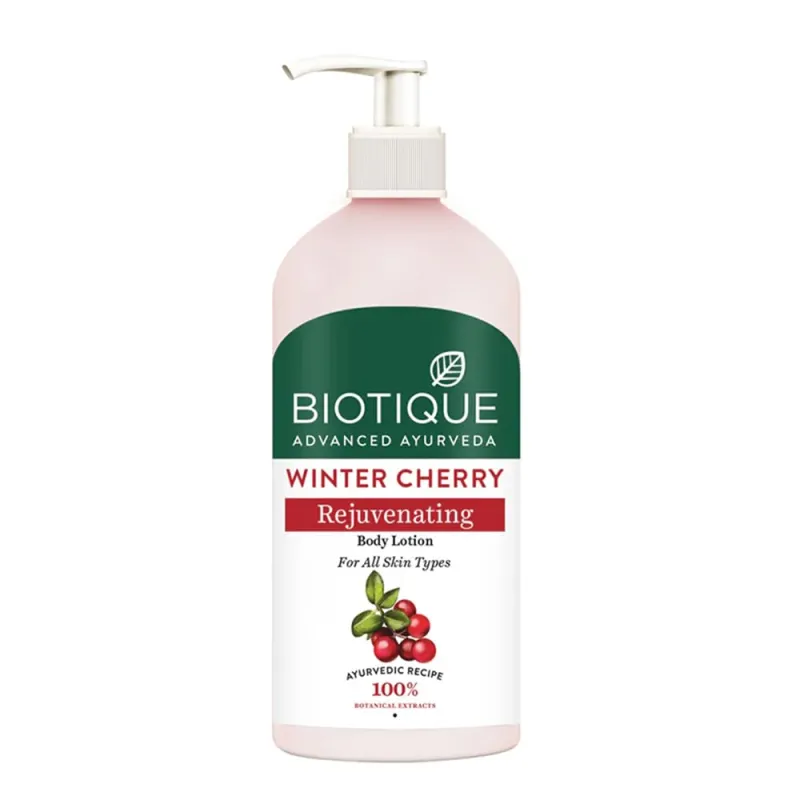 [Apply 3% Coupon] Biotique Winter Cherry Rejuvenating Body Lotion | Moisturizes and Hydrates the Skin | Prevents Ageing, Wrinkles and Dark Spots| 100% Botanical Rs. 187
