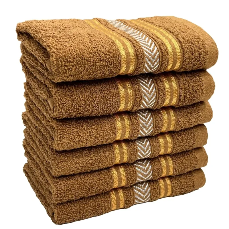[Apply 3% Coupon] Cotton 390 GSM Hand Towel Set of 6, 13 X 21 inches for Men, Women, Home Use, Gym, Wash Basin, Kitchen | Soft, Absorbent, Quick Dry, Small Size Rs. 437