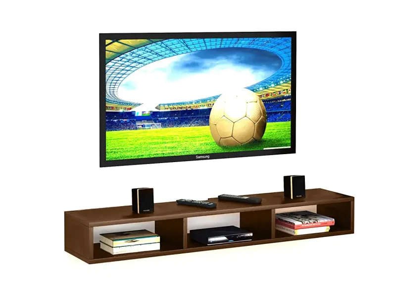 [Apply 3% Coupon] Dime Store Wooden Wall Mounted Floating TV Stand/TV Entertainment Unit/TV Cabinet with Rack for Set Top Box & Decorative Objects/TV Stand for Living Rs. 678