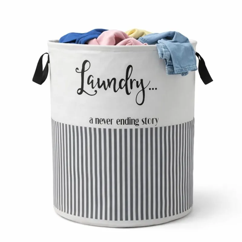 [Apply 3% Coupon] Laundry Bag/Laundry Basket/Clothes Storage Box/Storage Basket/Storage Bag, 48L (Grey) Rs. 155