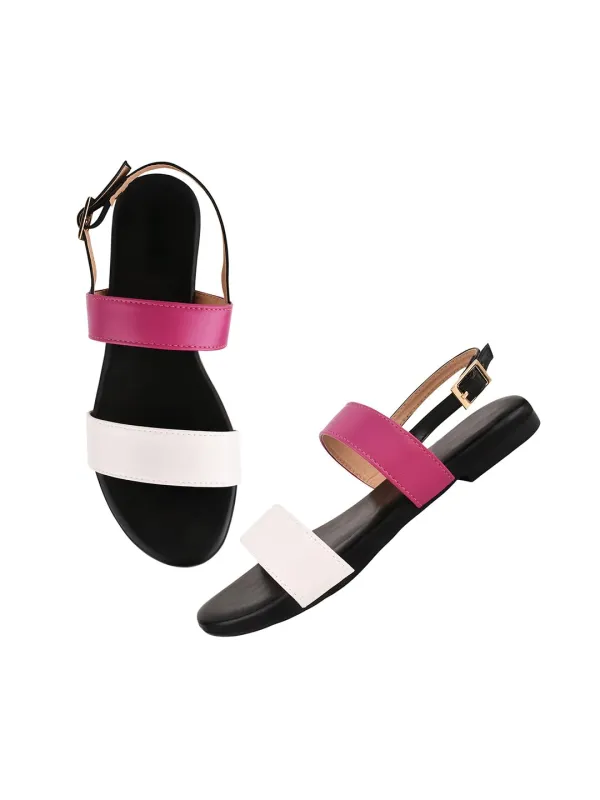 [Apply 3% Coupon] SilverArrow womens Aeris Flat Sandal, Fashion Sandals with Strap, Suitable for Fusion Outfit Rs. 299