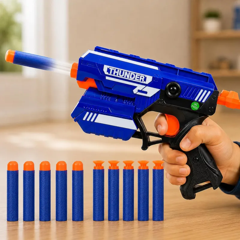 [Apply 3% Coupon] Toyshine Foam Blaster Gun Toy, Safe and Long Range, 10 Bullets – Multicolor Rs. 225