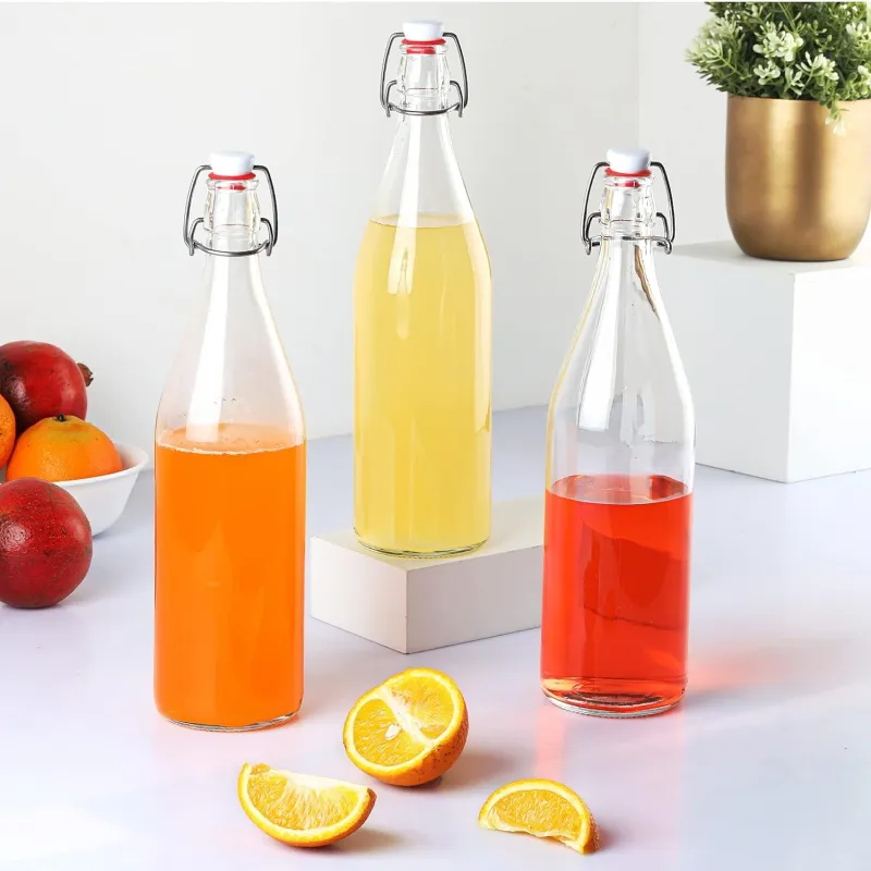 [Apply 30% Coupon] CELLO Aquaria Glass Water Bottle Set of 3 Pcs For Daily Use 1000 ml, Transparent | Durable Freezable & Fridge Safe, Leakproof & Leadfree Toughened Rs. 307