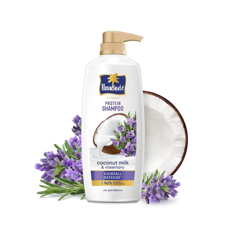 [Apply 40% Coupon] Parachute Advansed Protein Shampoo with Coconut Milk & Rosemary | Up to 96% Hair Fall Reduction & up to 23X Hair Fall Control | Protein Lock Rs. 299