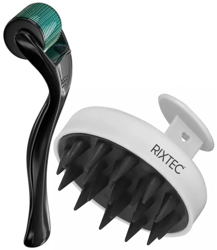 [Apply 5% Coupon] 0.5 mm Derma Roller For Hair Growth With 540 Titanium Alloy Needles With Scalp Massager Shampoo Brush | Repairs Damaged Hair, Activates Hair Rs. 128