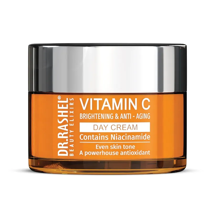 [Apply 5% Coupon] DR.RASHEL Vitamin C Day Cream For Women and Men | All Skin Types |Soft and Healthy Skin | Repairing & Nourishment | Deep Hydration & Moisturization | Rs. 158