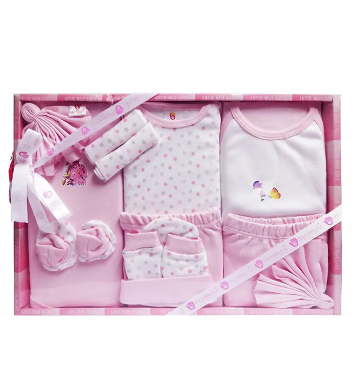 [Apply 5% Coupon] EIO Unisex Kids Cotton Solid Clothing Gift Set -13 Pieces Rs. 541