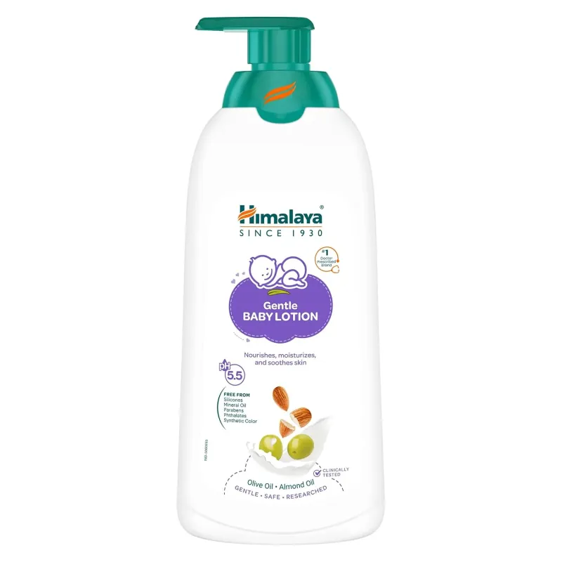 [Apply 5% Coupon] Himalaya Gentle Baby Lotion 700ml | with Almond oil, Olive oil, Country Mallow | No.1 Doctor-Prescribed Brand |pH 5.5 formulation | Nourishes and Rs. 320
