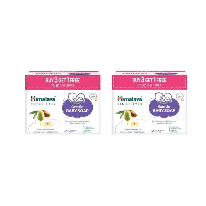 [Apply 5% Coupon] Himalaya Gentle Baby Soap for Newborns | No Post Bath Dryness | B6G2 FREE – 75g | Gentle Cleansing With Phyto-Oil Complex of 100% Natural Oils of Rs. 236