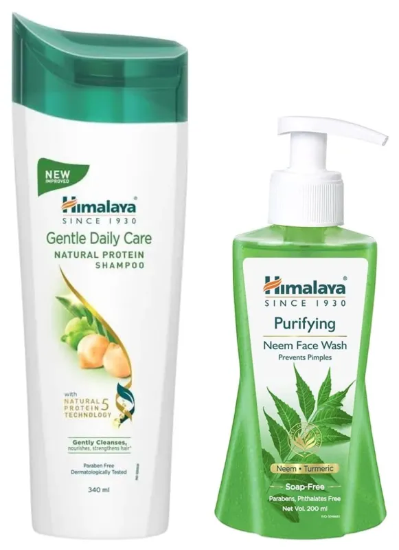 [Apply 5% Coupon] Himalaya Herbals Purifying Neem Face Wash, 200ml And Himalaya Herbals Protein Shampoo with Chickpea, Gentle Daily Care, 400ml Rs. 361