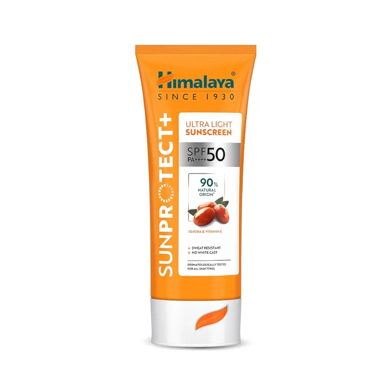 [Apply 5% Coupon] Himalaya Sun Protect+ Ultra Light Sunscreen | 90% Natural Origin Ingredients | In vivo tested SPF 50 PA++++ | Dermatologically tested for all skin Rs. 141