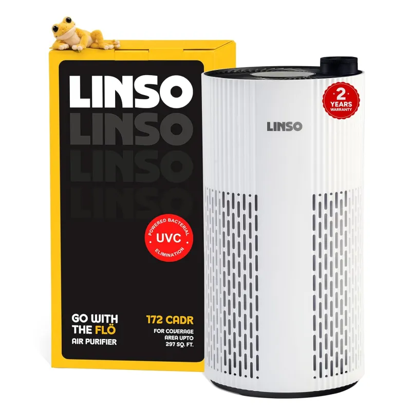 [Apply 5% Coupon] LINSO FLO India’s 1st UVC Air Purifier For Bedroom 172 m³/h CADR, 297 Sq Ft Rs. 4749