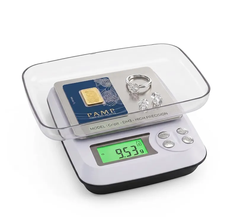 [Apply 50% Coupon] Gripit Jewellery Weighing Scale 1000g x 0.01g – High Precision Digital Gold Weight Machine Not for Commercial Use Stainless Steel Platform (White) Rs. 460
