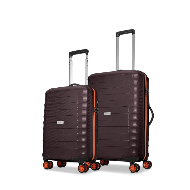 Aristocrat Altitude Set of 2 (Cabin+Medium) Trolley Bags, Brown Rs. 2659