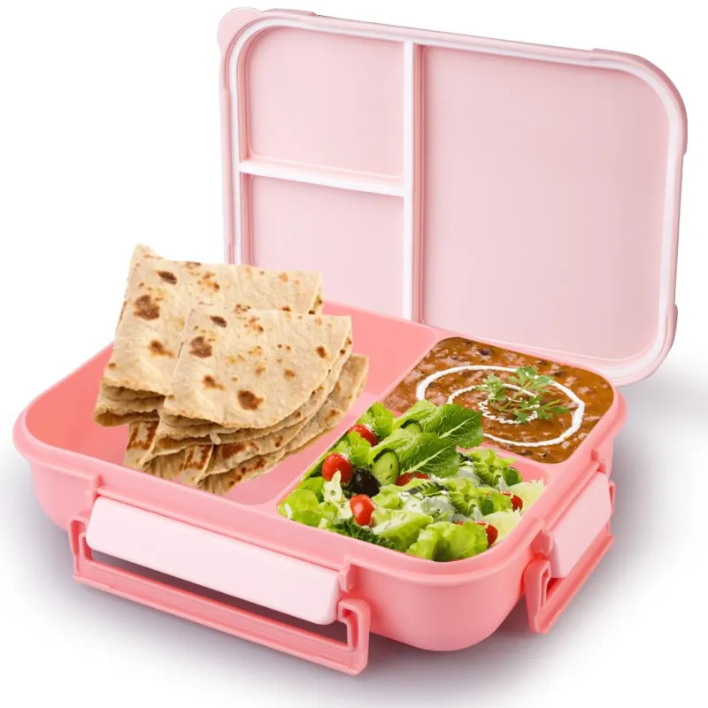 ATTRO Gourmet 3 Compartment Lunch Box Portable Meal Organizer for Office, School BPA-Free, Food Grade, Freezersafe, Microwave & Oven Safe 1700ml Rs. 185