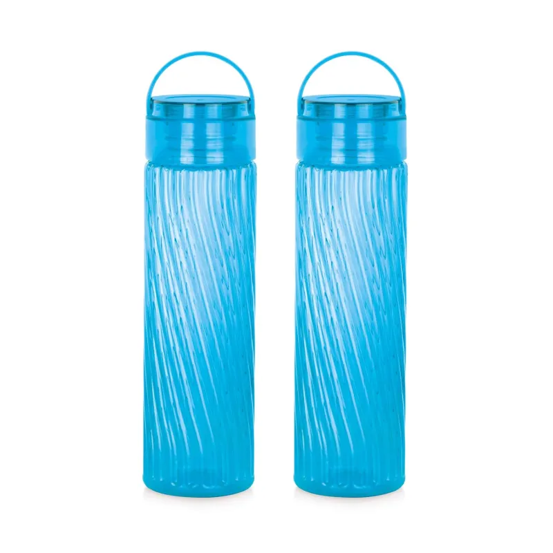 Attro O2 Spring 1000ml Water Bottle with Easy to Carry Handle Leak-proof BPA Free Plastic Material- Set of 2 Blue Rs. 105