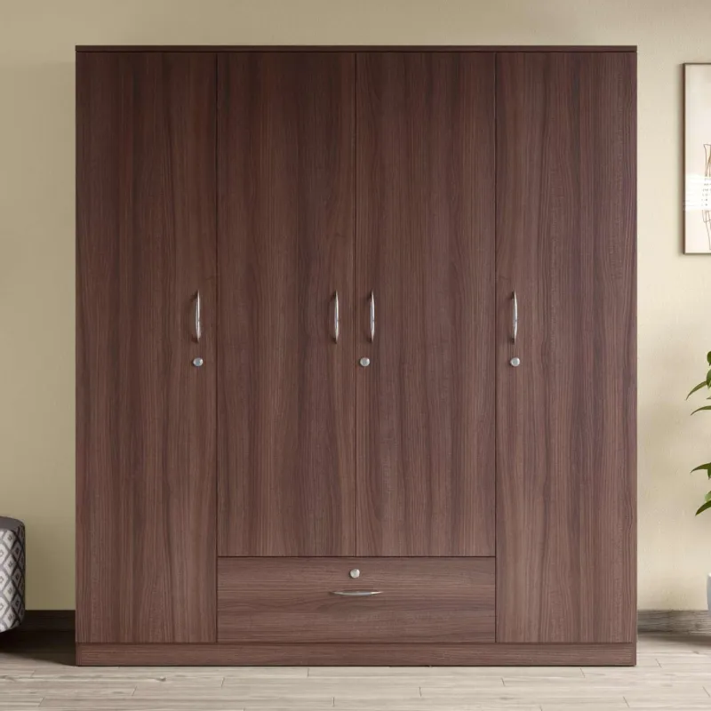 [Axis Bank CC EMI] Interio by Godrej EWA 4-Door Wooden Wardrobe Rs. 20566