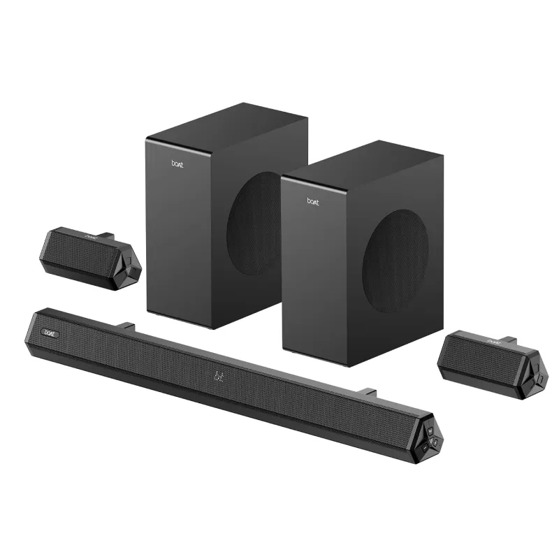 [AXIS/ICICI CC] boAt Aavante Bar Prime B450 with Dual Subwoofers and Rear Speakers, 450W RMS Output, 5.2 Channel, Multi-Connectivity, EQ Modes, & BT v5.4 Soundbar
