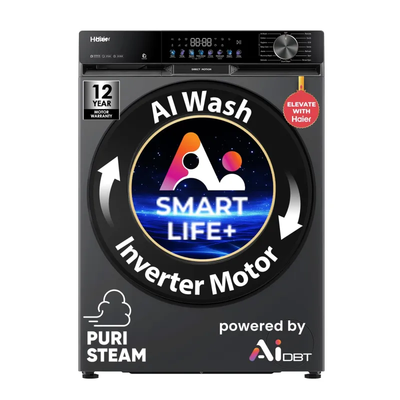 [AXIS/ICICI CC] Haier Smart Choice 10Kg,5 Star,AI Smart LIFE+,Vibrant Touch Panel, 525 mm Super Drum, Refresh,WiFi enabled,Fully Automatic Front Load Rs. 30541