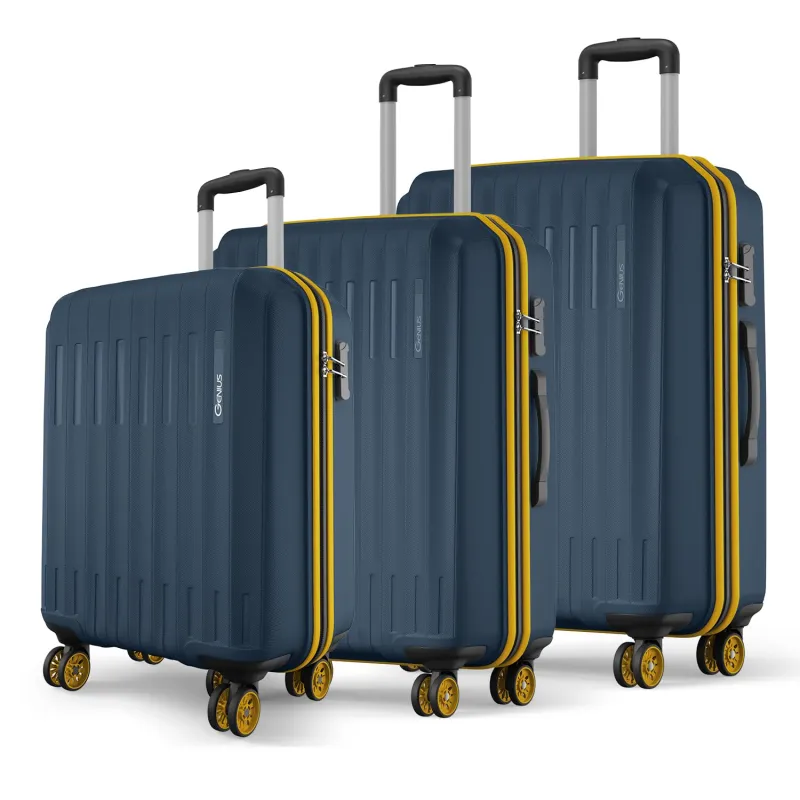 [AXIS/ICICI CC] Safari Genius Alley Set of 3 (Cabin+ Medium + Large) Trolley Bags Hard Case Polypropylene, 4 Wheels, 360 Degree Wheeling Luggage, Travel Bag, Rs. 3374