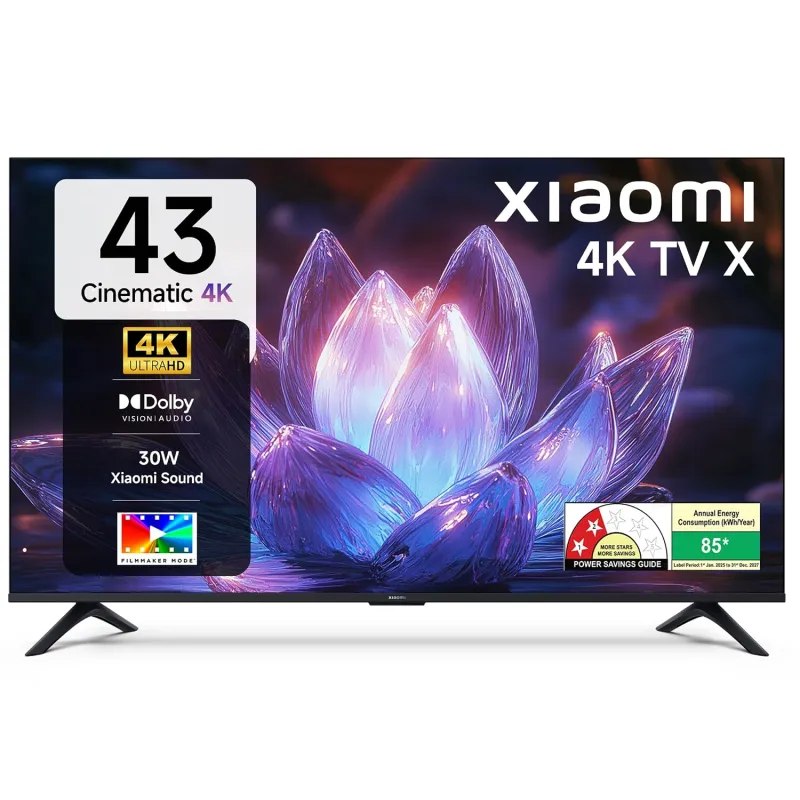 [AXIS/ICICI CC] Xiaomi (108 cm) 43 inch Smartchoice X 4K Ultra HD Smart | Dolby Vision | Eye Care Mode | Google TV | L43MB-AIN Rs. 20374