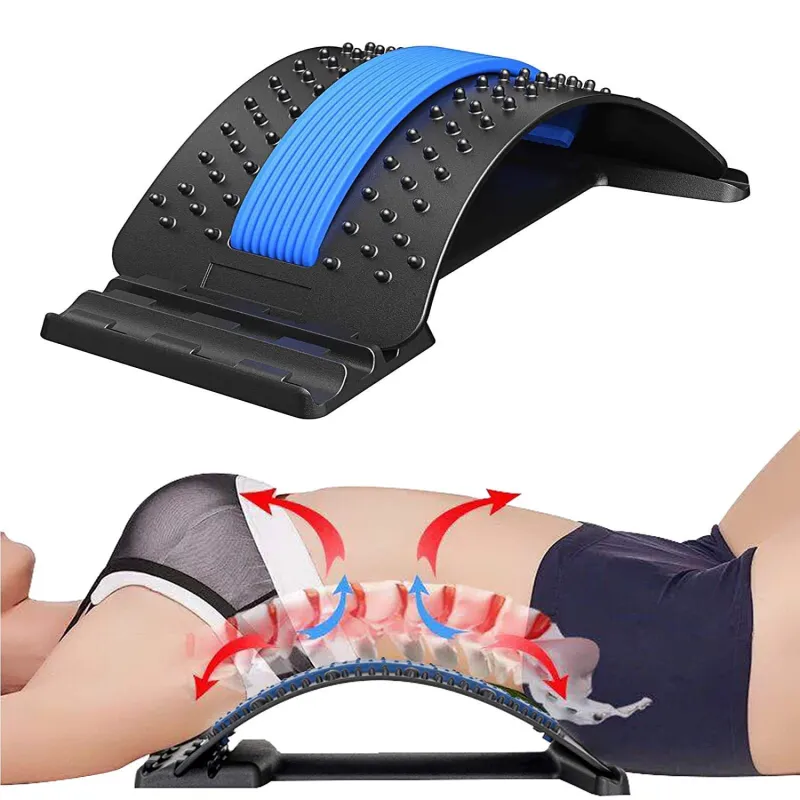 Back Stretcher Lower and Upper Back Pain Relief Lumbar Stretching Device Posture Corrector Back Support for Office Chair Support and Pain Relief Tool Rs. 399