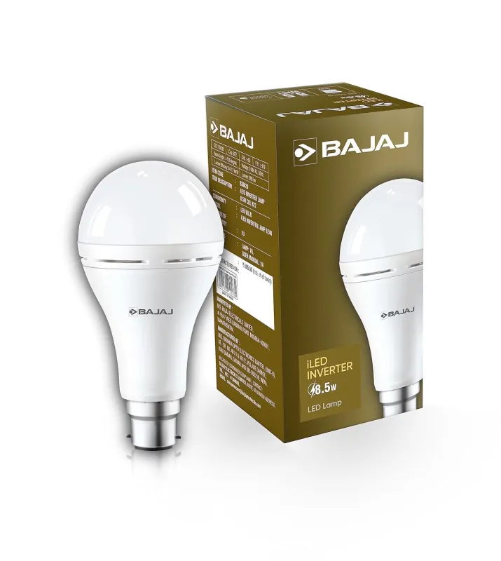 Bajaj LEDZ 8.5W Rechargeable Emergency Inverter LED Bulb, Cool Day Light, White, Upto 4 Hours Battery Rs. 289