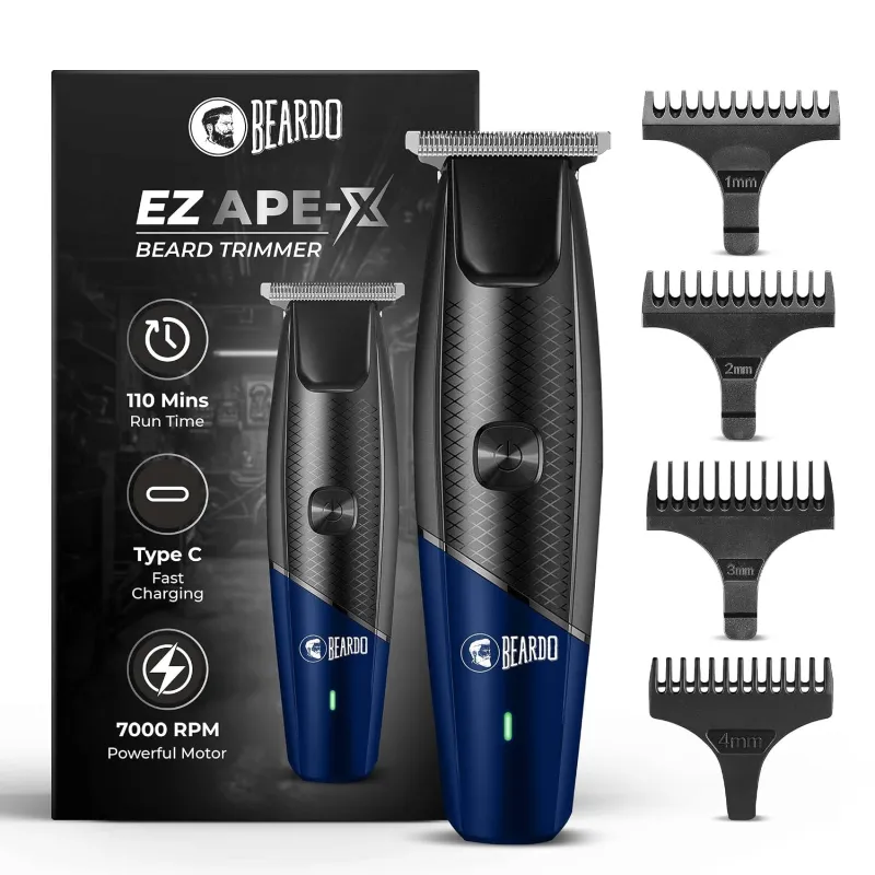 Beardo EZ Ape-X Beard Trimmer for Men | Trimmer for Gen Z | 110 Mins Runtime | 7000 RPM Powerful Motor | Multiple Length Settings | Durable Trimmer Rs. 599