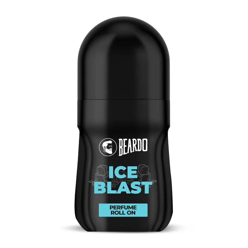 Beardo Ice Blast Perfume Roll-On, 50ml for Men | Long-Lasting Menthol Freshness with Musk & Woody Notes | Perfumed Antiperspirant for Odour Rs. 88