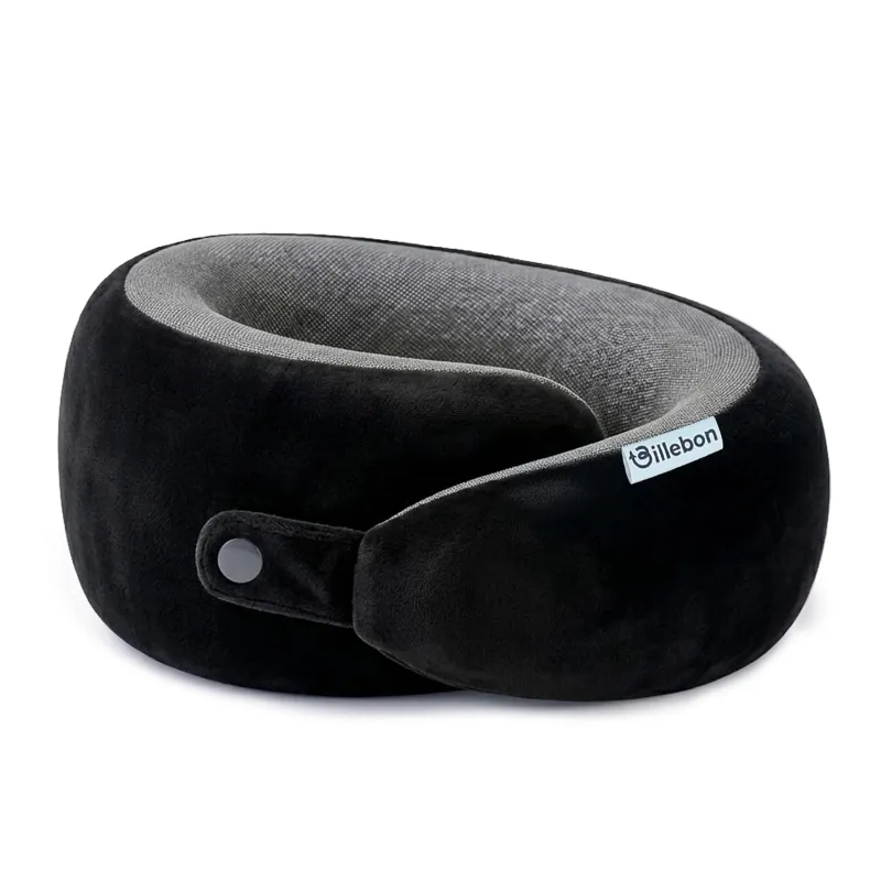 Billebon Memory Foam Neck Pillow with Cooling Gel, Snake Shape Travel Pillow with Snap Button, Neck Rest for Travelling & Flight Travel, Ergonomic Rs. 219