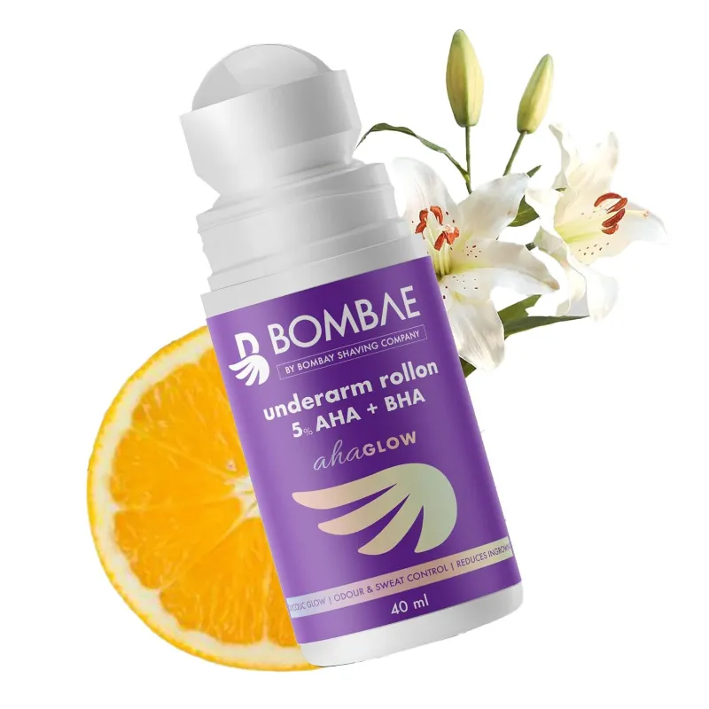 Bombae Underarm Roll on Deodorant for Women | 1% Salicylic Acid, 2% Glycolic Acid, 2% Lactic Acid| 5% AHA+BHA | No Alcohol| Prevents Odour, Reduces Rs. 119