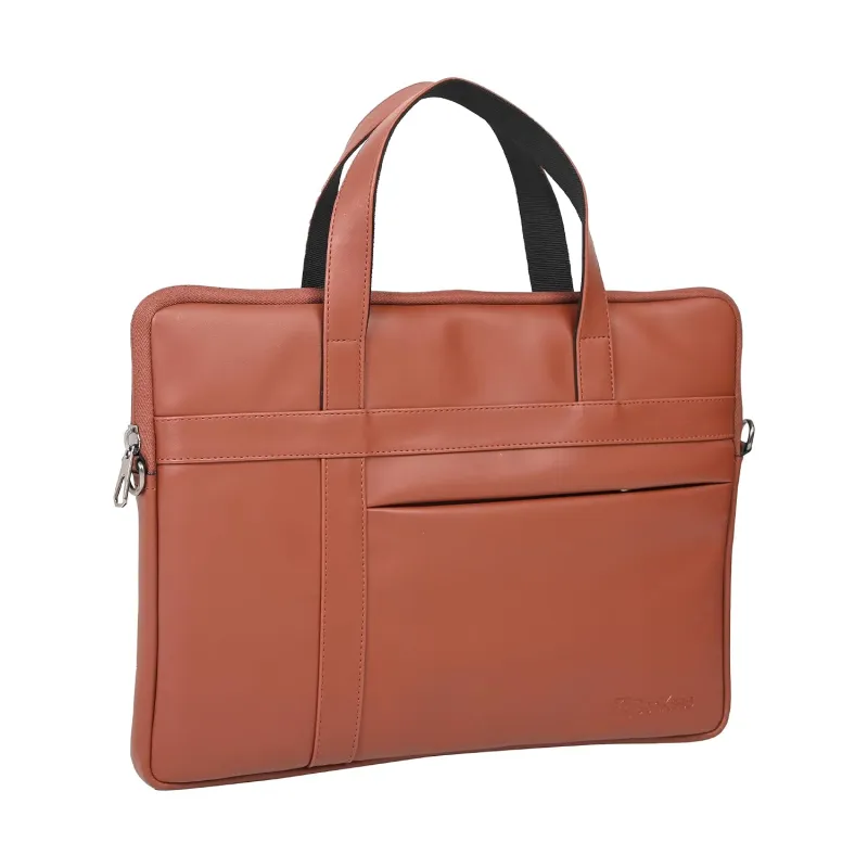BonKaso 14 Inch Laptop Sleeve with Handle & Sling Strap | Premium PU Leather Water-Resistant Padded Laptop Bag Rs. 647