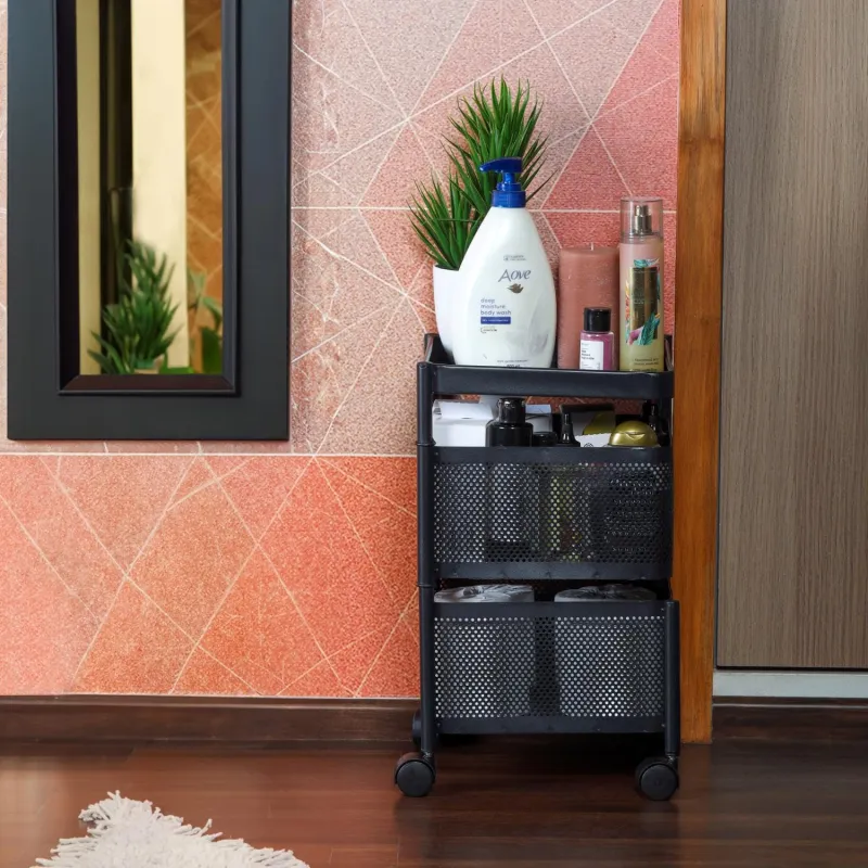 CELLO Kitchen Pro Trolley with Wheels | Storage Organizer & Kitchen Accessories Items for Kitchen Storage Rack Square Design Fruits & Vegetable Onion Rs. 982