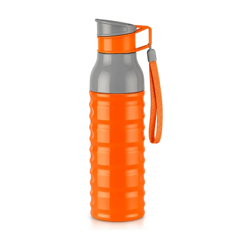 CELLO Puro Steel-X Delta 600 PU Insulated Water Bottle for Office 550 ml Orange | Wide Mouth Easy to Carry with Strap Leak Proof Flip Top Lid Inner Rs. 204