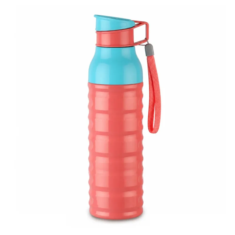 CELLO Puro Steel-X Delta 900 PU Insulated Water Bottle for Office 705 ml Pink | Wide Mouth Easy to Carry with Strap Leak Proof Flip Top Lid Inner Rs. 251