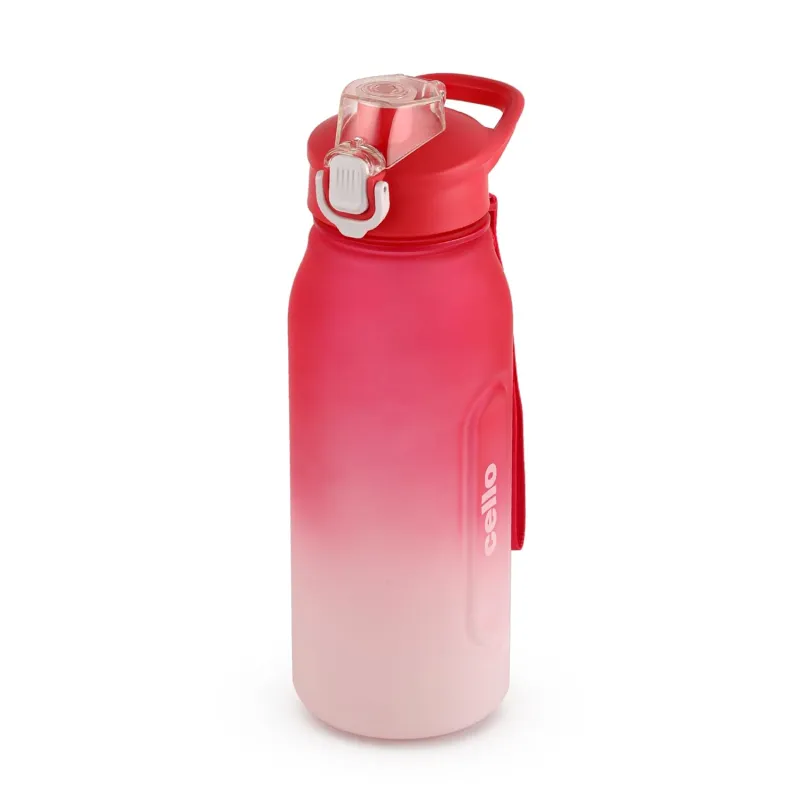 CELLO Rise N Shine Large Sipper Water Bottle, 1230ml Pink White | Leakproof, Easy to Carry, Lightweight | Gym Workout Sipper Water Bottle For Rs. 233