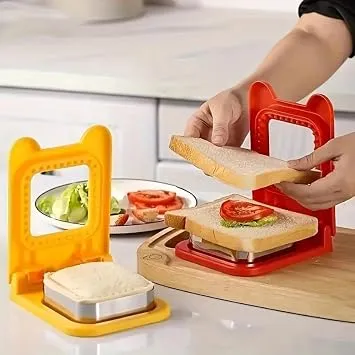 Claiez Sandwich Cutter and Sealer | Square Pocket Sandwiches Cutter Uncrustables Maker | Multicolor Rs. 165