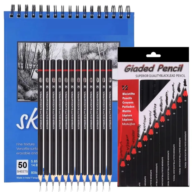 Corslet Set of 13 Drawing Kit 12 pc Drawing Pencils Set Sketch Pencil Shading Sketching Kit Graphite Artist Stationary Material for Adults Rs. 157