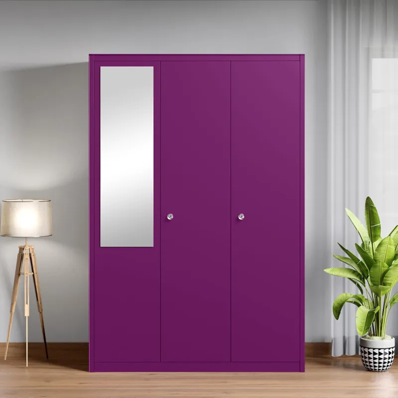 [Coupon + Axis NC EMI] Interio by Godrej Axl 3-Door Steel Almirah with Mirror Rs. 27650