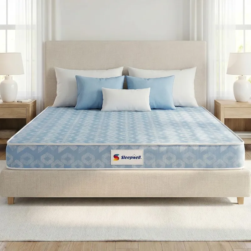 [Coupon + HDFC CC] Sleepwell Ortho Mattress | King Size 72x72x8 Inch | Medium Firm Orthopedic Spine Support | Pressure Point Relief | Resitec Foam with VPF | Neem Rs. 11070