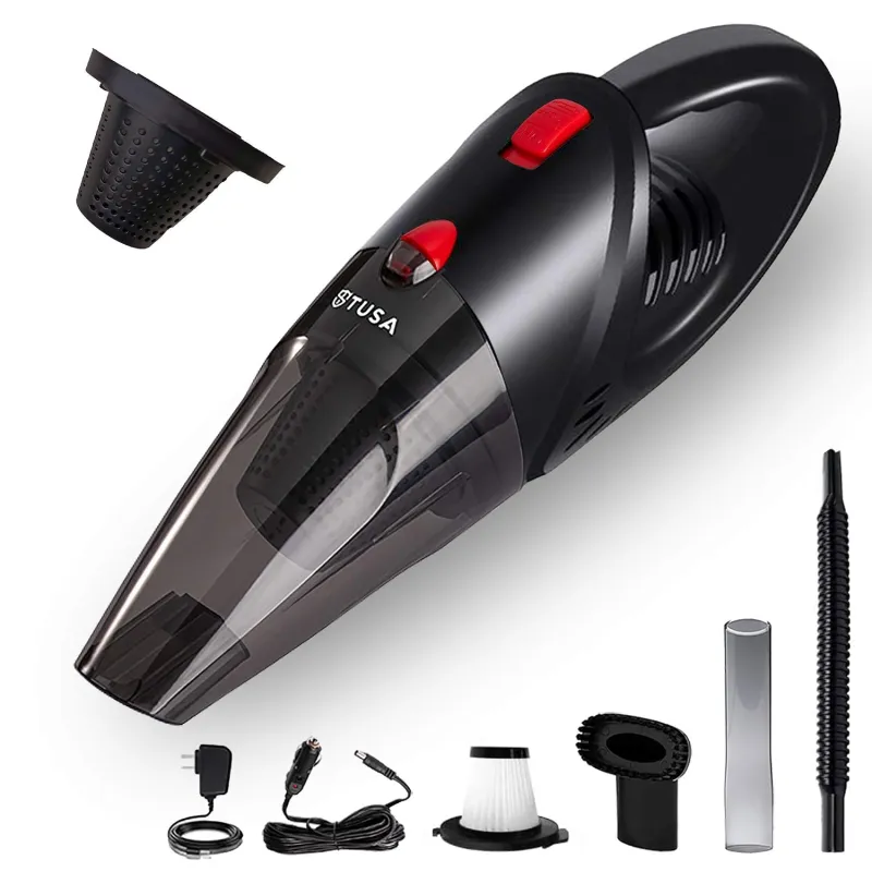 [Coupon + HDFC CC] Tusa Cordless Vacuum Cleaner for Car & Home | 2X Powerfull Suction, Dual Mode Battery 6000mAh & 12V DC Car Port | High Power Portable Lightweight Rs. 2396