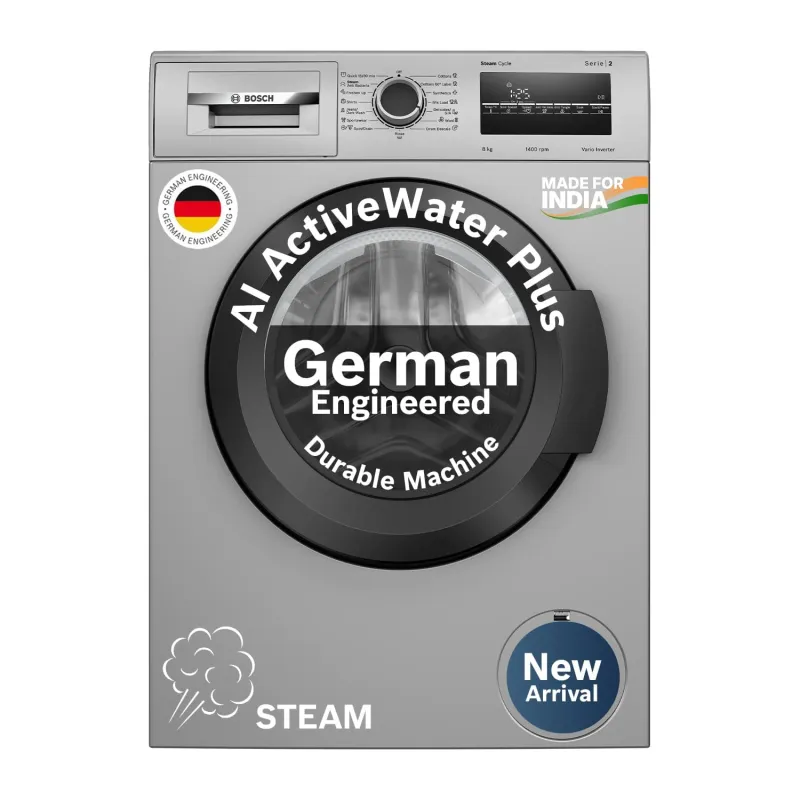[Coupon + ICICI / AXIS CC EMI] Bosch 8 kg 5 Star Front Load Fully-Automatic Washing Machine, Steam Hygiene, AI ActiveWater, 15 Wash Programs, No Tangle or Wrinkle, SoftCare Paddle, Rs. 28740