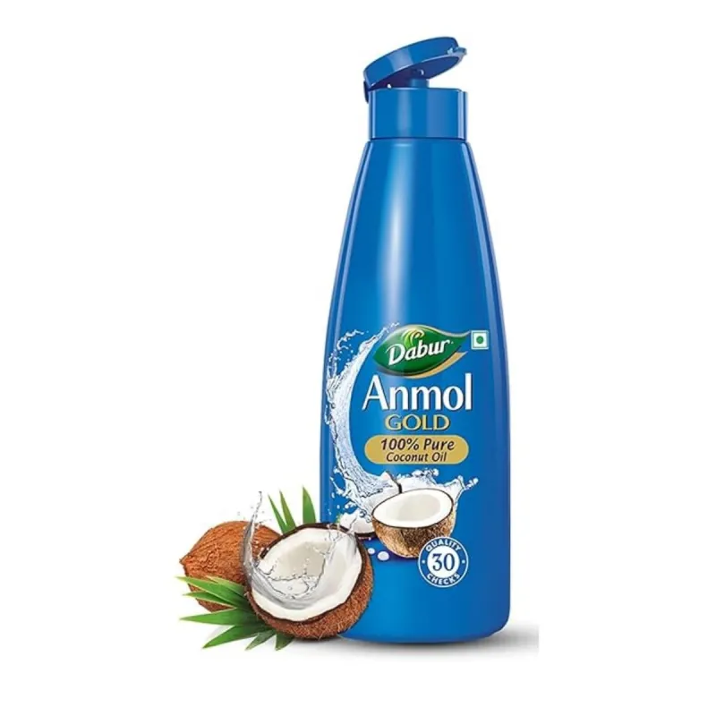 Dabur Anmol Gold Pure Coconut Oil – 250ml | Natural | Nariyal Tel | Sourced from Handpicked Sundried Coconuts | Multipurpose Oil Rs. 94