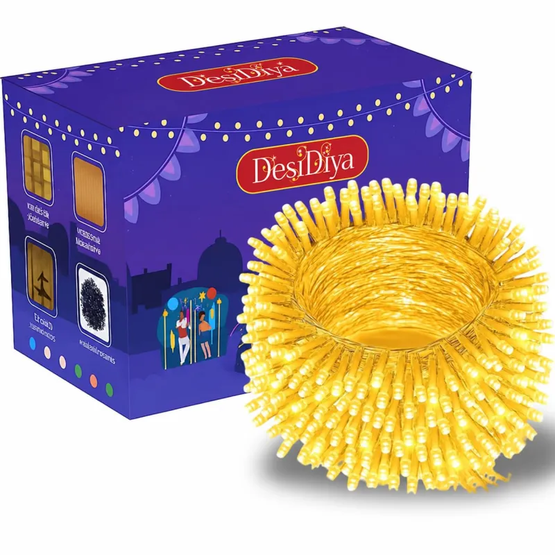 Desidiya 70 Meter Warm White LED Pixel String Light with Copper Wire, 360° Fairy Lights for Diwali, Christmas, Wedding, Home, Balcony & Festive Rs. 199