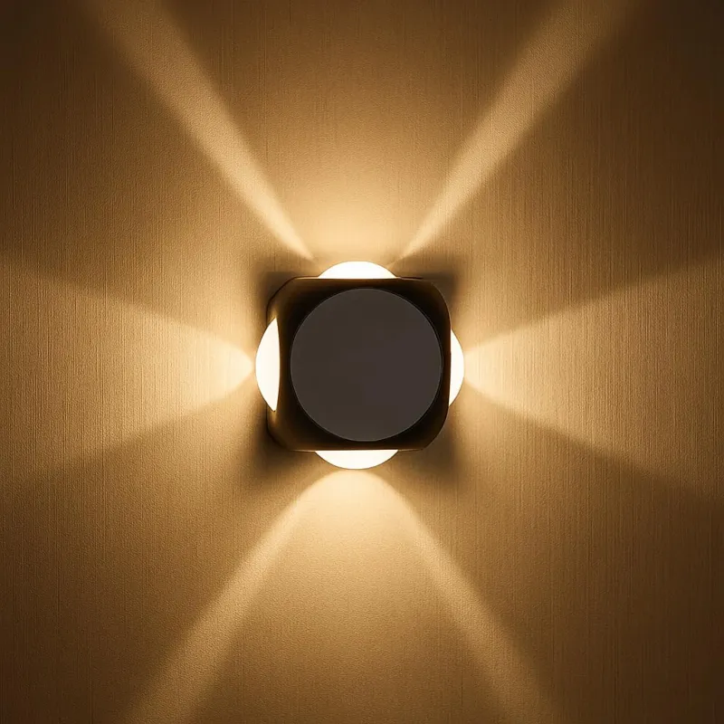Desidiya® LED Outdoor UP Down Wall Light (Pack of 1) IP-65 Rainproof & Shockproof Alluminium Body 4 Way Exterior Wall Step Light Fixture (Warm White) Rs. 169