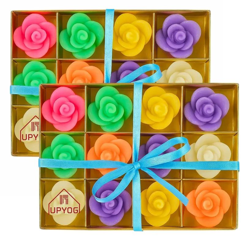 Diwali Diya Decoration Floating Rose Golden Flower Candles | 12 Pcs Bulk Pack | Smokeless, Dripless & Long Lasting Water Lamp Pooja, Deepawali Decor Rs. 148