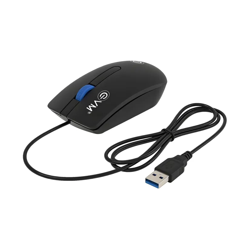 EVM Wired Optical Mouse | USB Plug & Play | 1000 DPI Precision | Ergonomic Comfort Design | Durable Build | 1 Year Warranty Wired Mouse (Black., Rs. 89