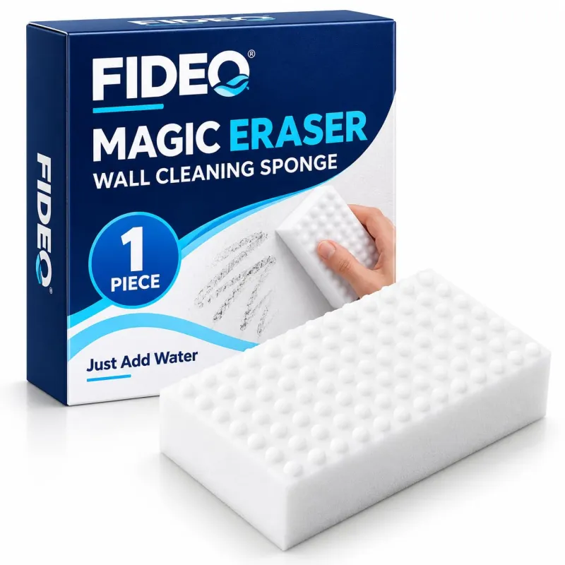 FIDEO Magic Cleaning Sponge, White Melamine Foam Eraser for Household Cleaning | Helps Remove Stains and Scuff Marks from Suitable Surfaces | 1 Piece Rs. 19